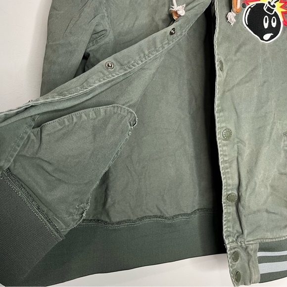 The Hundreds Reloaded Green Varsity Hooded Canvas Jacket Bomb Mens, Size L - Picture 8 of 16